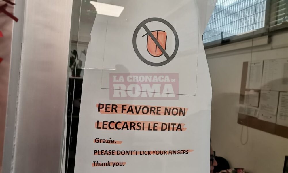 Per favore non leccarsi le dita